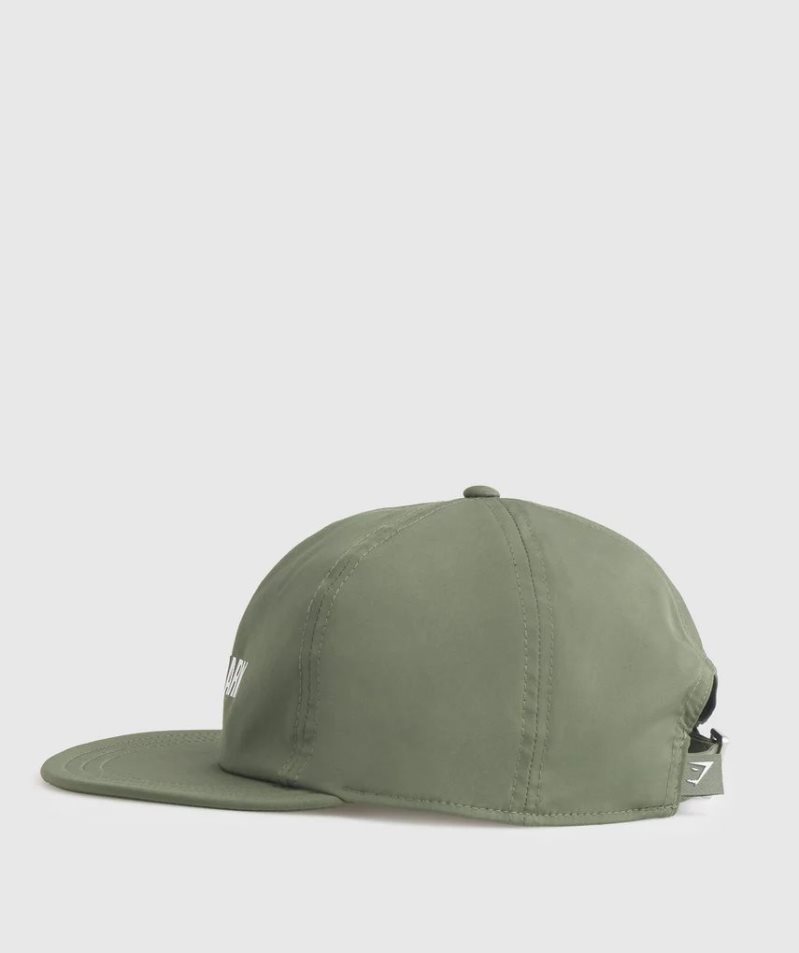 Gymshark Flat Peak Caps Olive | NZ 2DUCAV